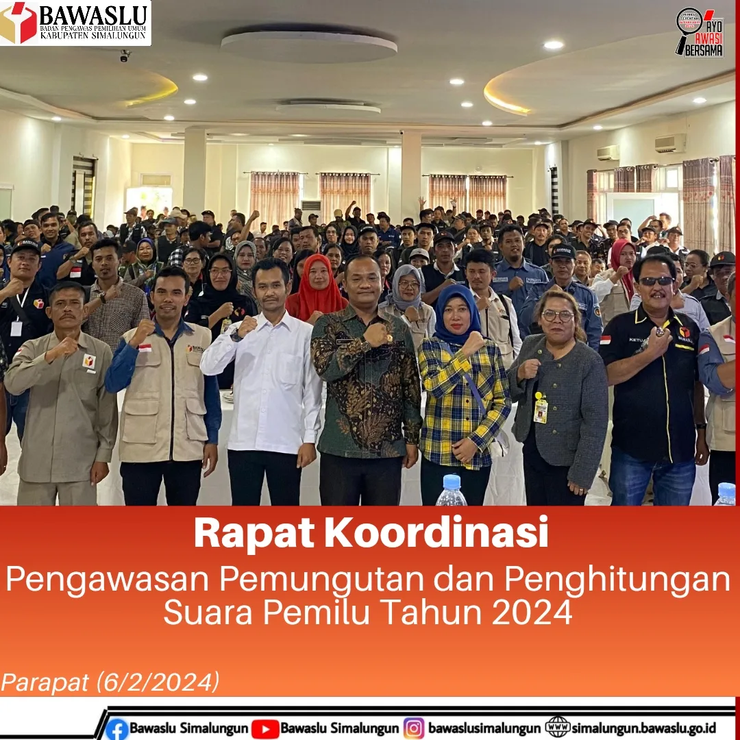 Pimpinan dengan peserta Rakor melakukan foto bersama
