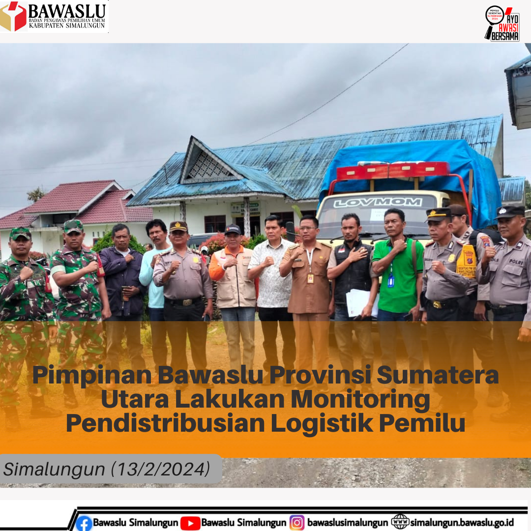Foto bersama Anggota Bawaslu Provinsi Sumatera Utara dengan Panwaslu Kecamatan dan Forkpimcam Dolok Panribuan