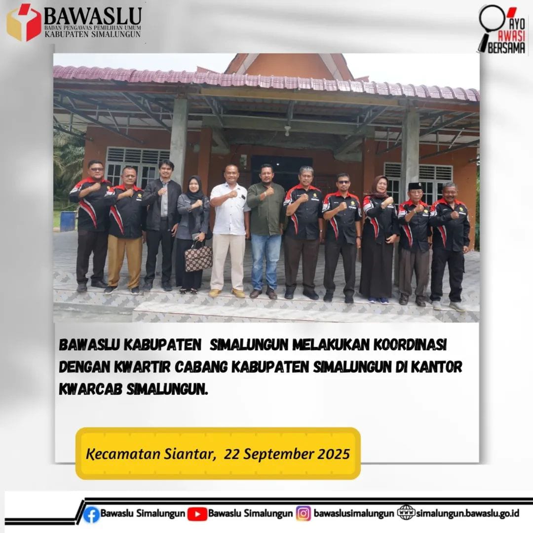 Bawaslu Kabupaten Simalungun Melakukan Koordinasi Kwarcab Simalungun
