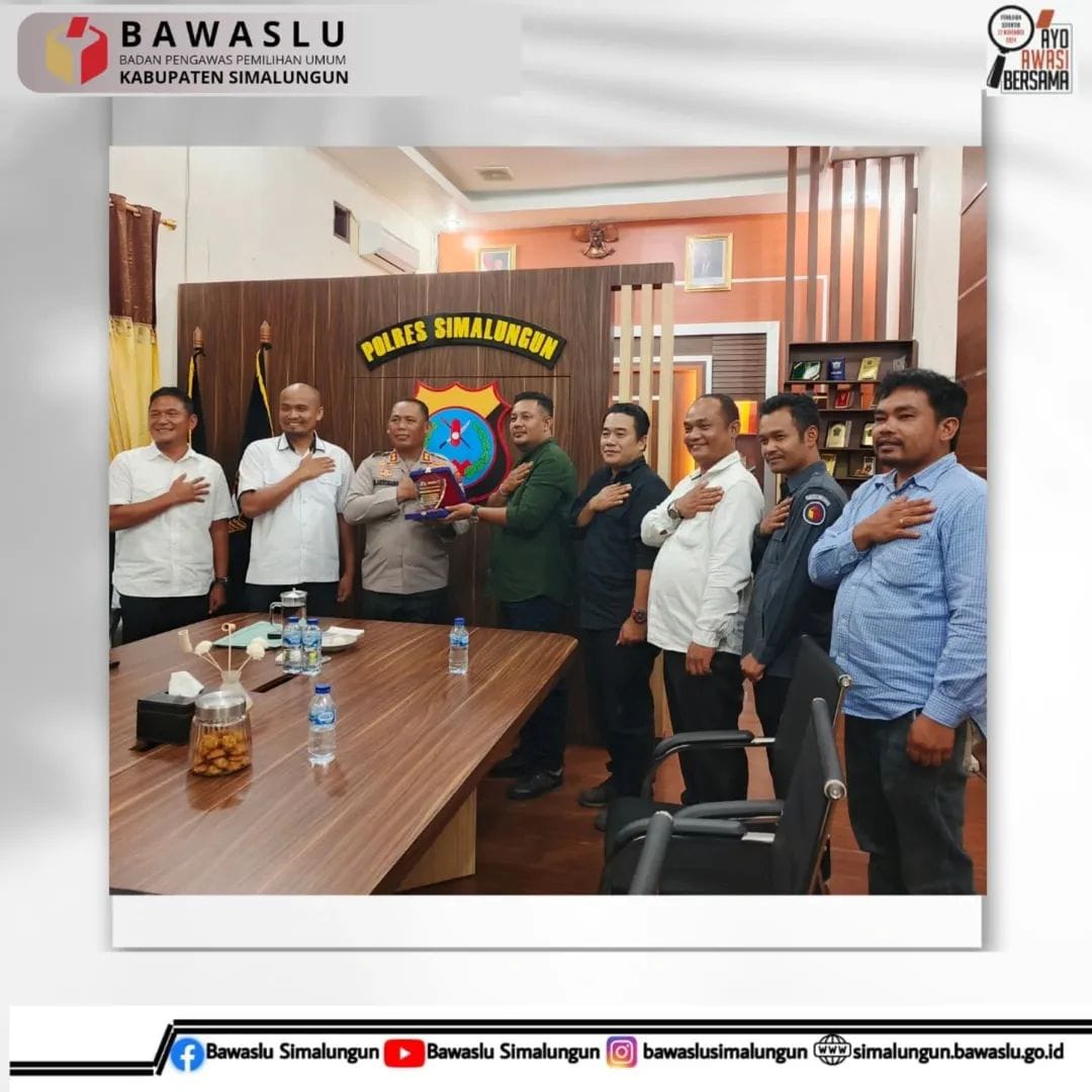 Kunjungan sekaligus audiensi Bawaslu Simalungun dengan Kapolres Simalungun