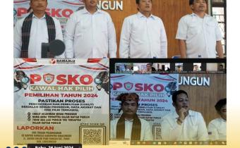 Pimpinan Bawaslu Simalungun pimpinan zoom meeting
