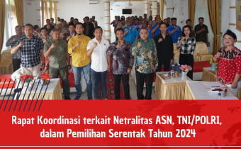 Foto bersama Bawaslu Simalungun dengan Stakeholder dalam acara Rakor Netralitas ASN, TNI dan Polri pada Pilkada 2024.