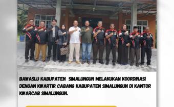 Bawaslu Kabupaten Simalungun Melakukan Koordinasi Kwarcab Simalungun