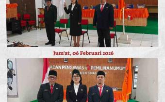 pelantikan dan pengambilan sumpah/janji jabatan administrasi dan jabatan fungsional di lingkungan Bawaslu
