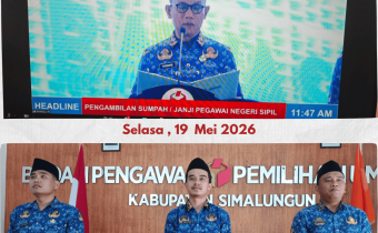 Pelantikan dan pengambilan sumpah janji PNS di Lingkungan Bawaslu TA. 2024